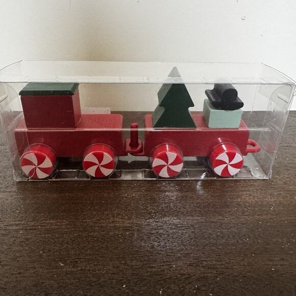 NEW Target Bullseye's Playground Christmas 2025 Wooden Train Set 6 Cars Holiday - Picture 5 of 16